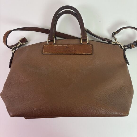Vintage Dooney & Bourke Florentine Vachetta Brown Leather Large Juliette Satchel - Picture 3 of 16